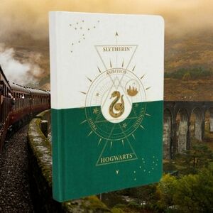 Harry Potter Slytherin Hardcover Journal Green & White Hogwarts Notebook